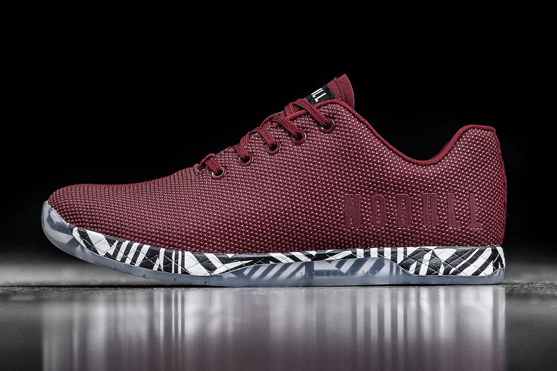 Nobull Cabernet Zebra Men's Trainers Dark / Red | USA S1390G